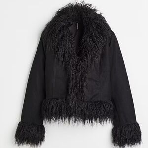 H&M+ Fluffy-trimmed jacket